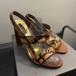 Cheetah skin sandals